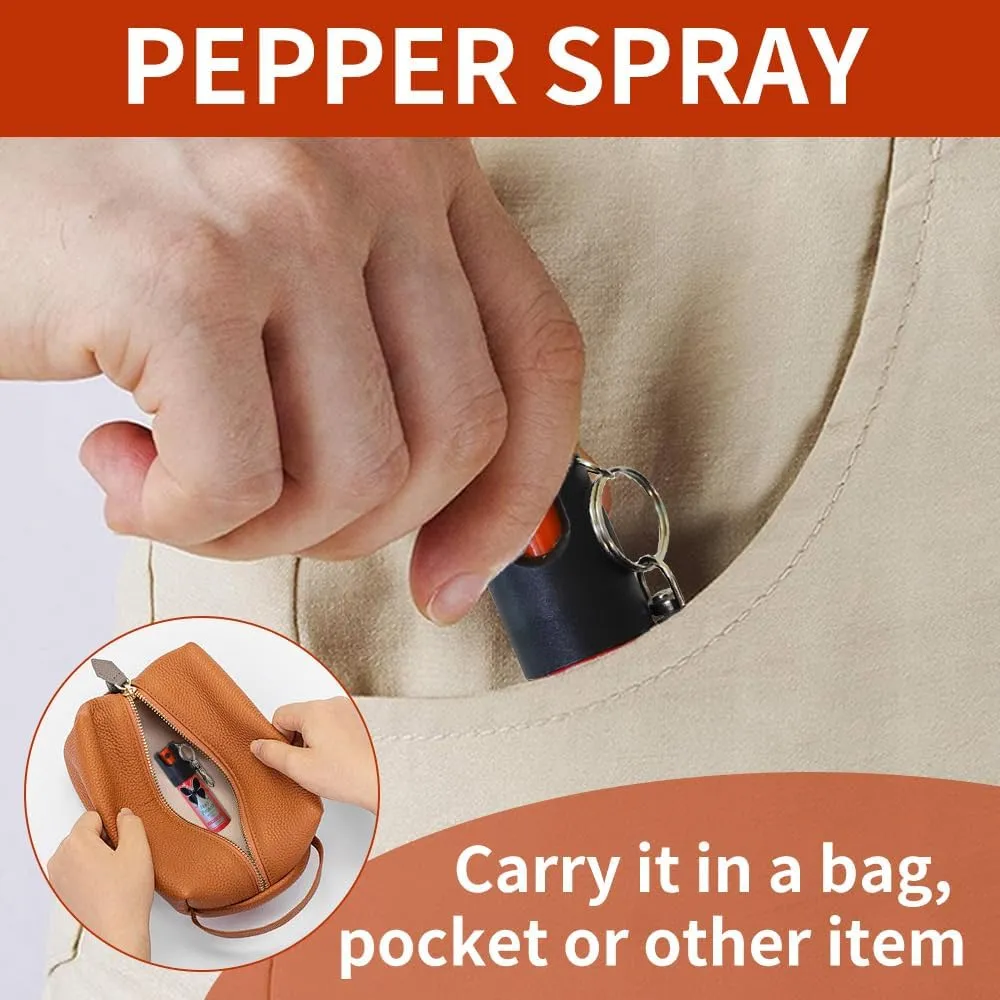 (1-4 Pieces) Portable Pepper Spray - with Safety Twist top - Comes with a Keychain, Small and Easy to Carry - Outdoor Safety Products