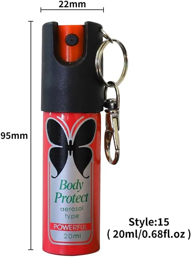 (1-4 Pieces) Portable Pepper Spray - with Safety Twist top - Comes with a Keychain, Small and Easy to Carry - Outdoor Safety Products