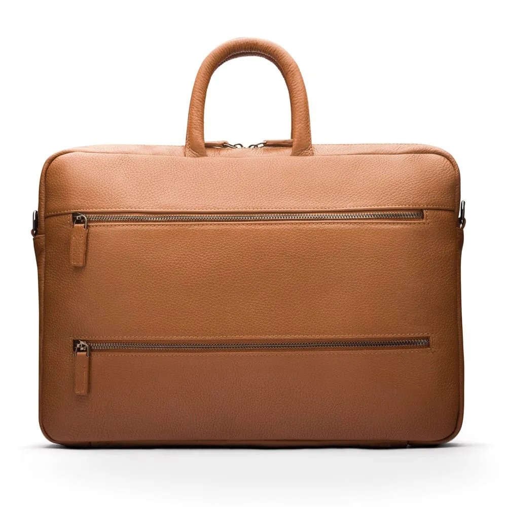 13" Leather Laptop Bag - Tan