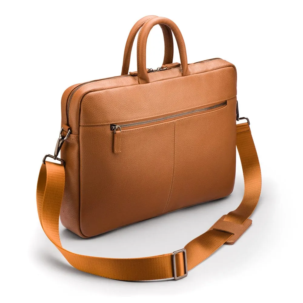 13" Leather Laptop Bag - Tan