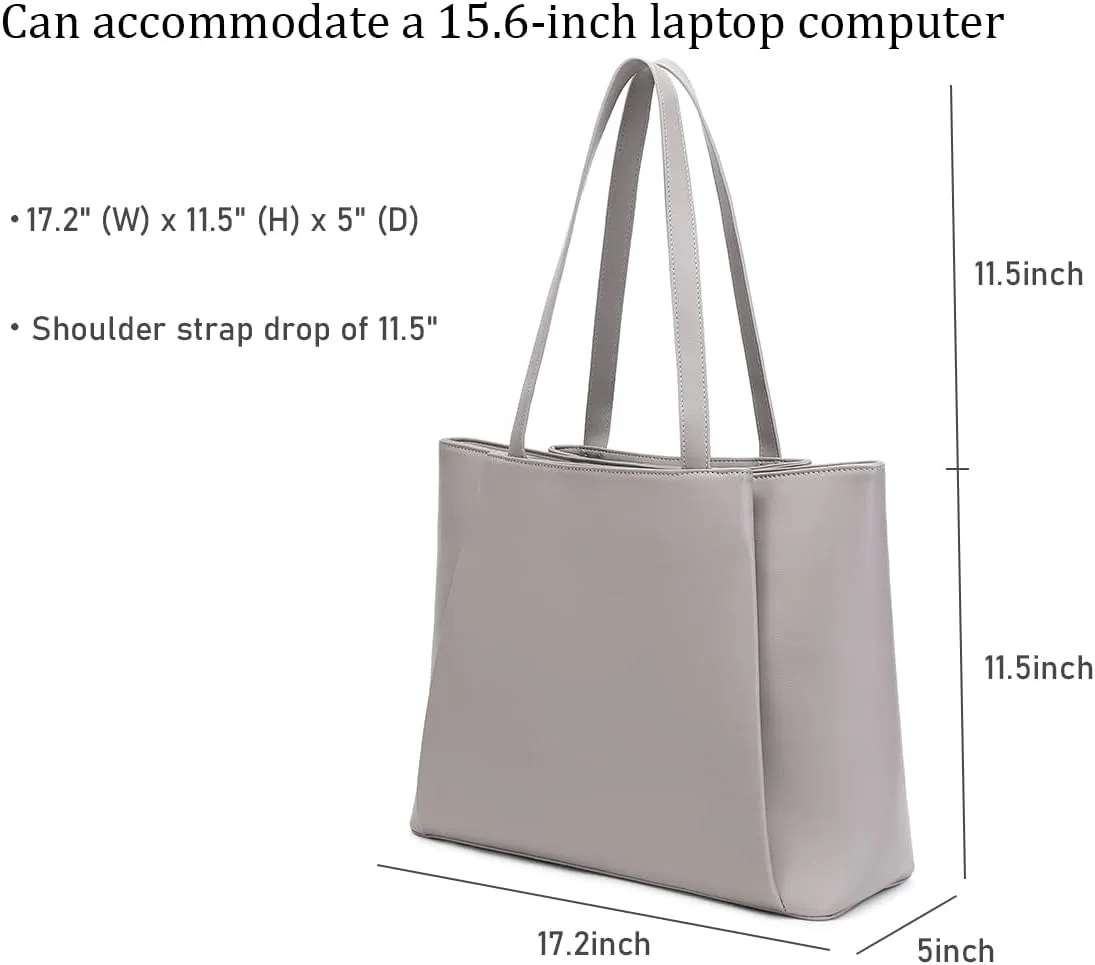 15.6 Inch Work Bags Waterproof Laptop Bag, Large Capacity Office Purse Computer Briefcase Durable Shoulder Bag