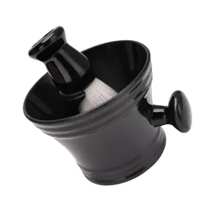 1set Men Shaving Brush Foaming Bowl and Stand Complete Grooming Kit for and Use Soft Bristles for Beard Cleaning and Organization