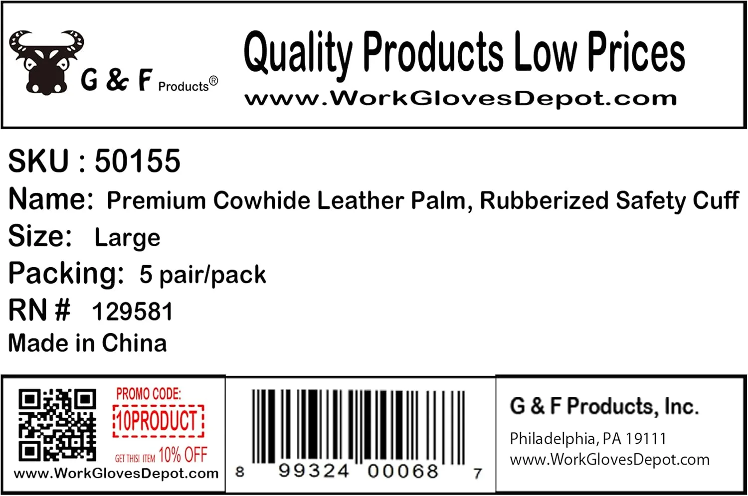 5015 60 Pair Pack Leather palm work gloves cowhide leather suede finish, single or double palm, 100% Leather and 100% Cotton Back, Grey