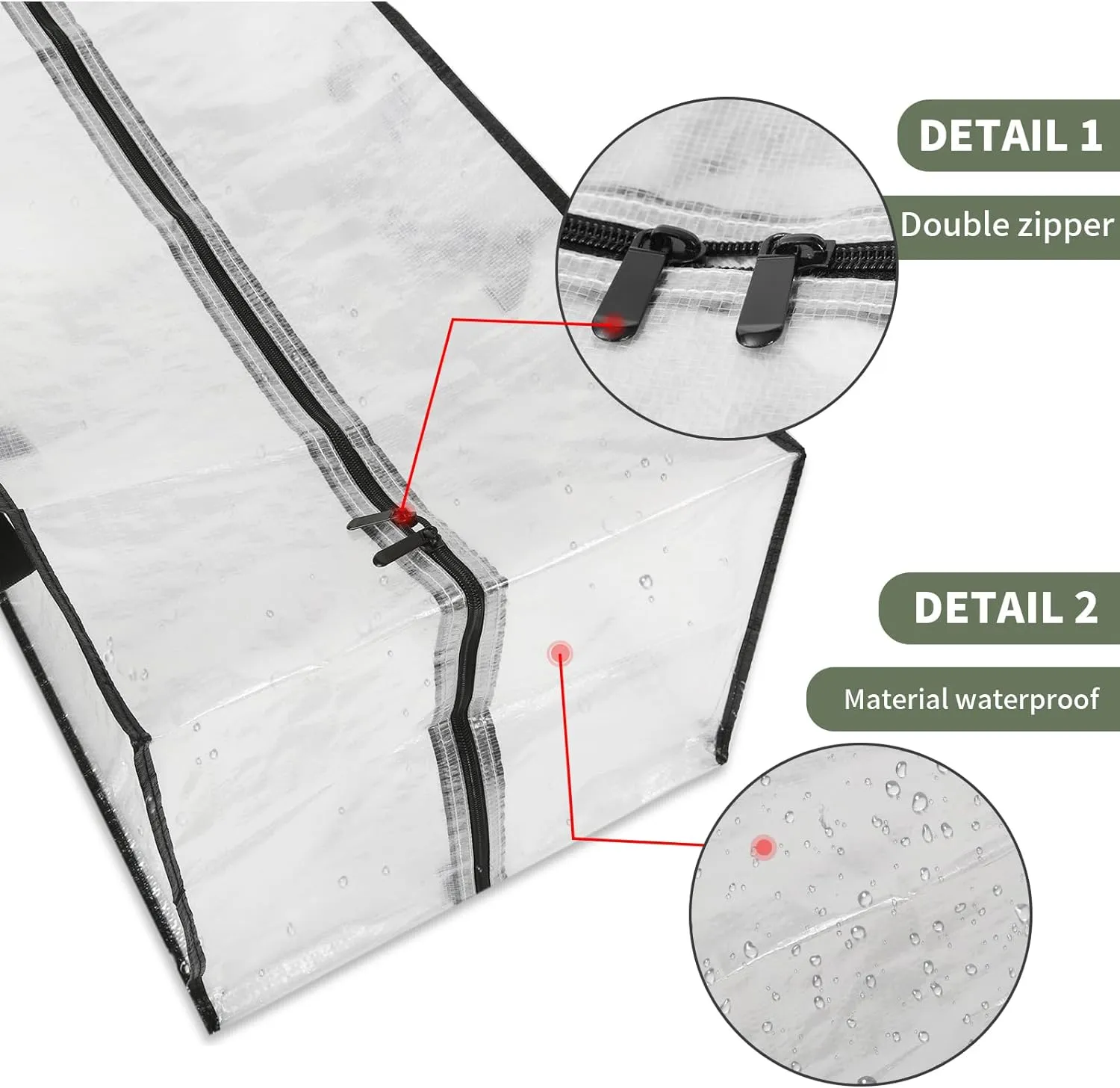 8 Pack Heavy Duty CLear Moving Bags, Large CLear Storage Bags for College Dorm Room Essentials, Alternative to Moving Boxes, Compatible with IKEA Frakta Cart