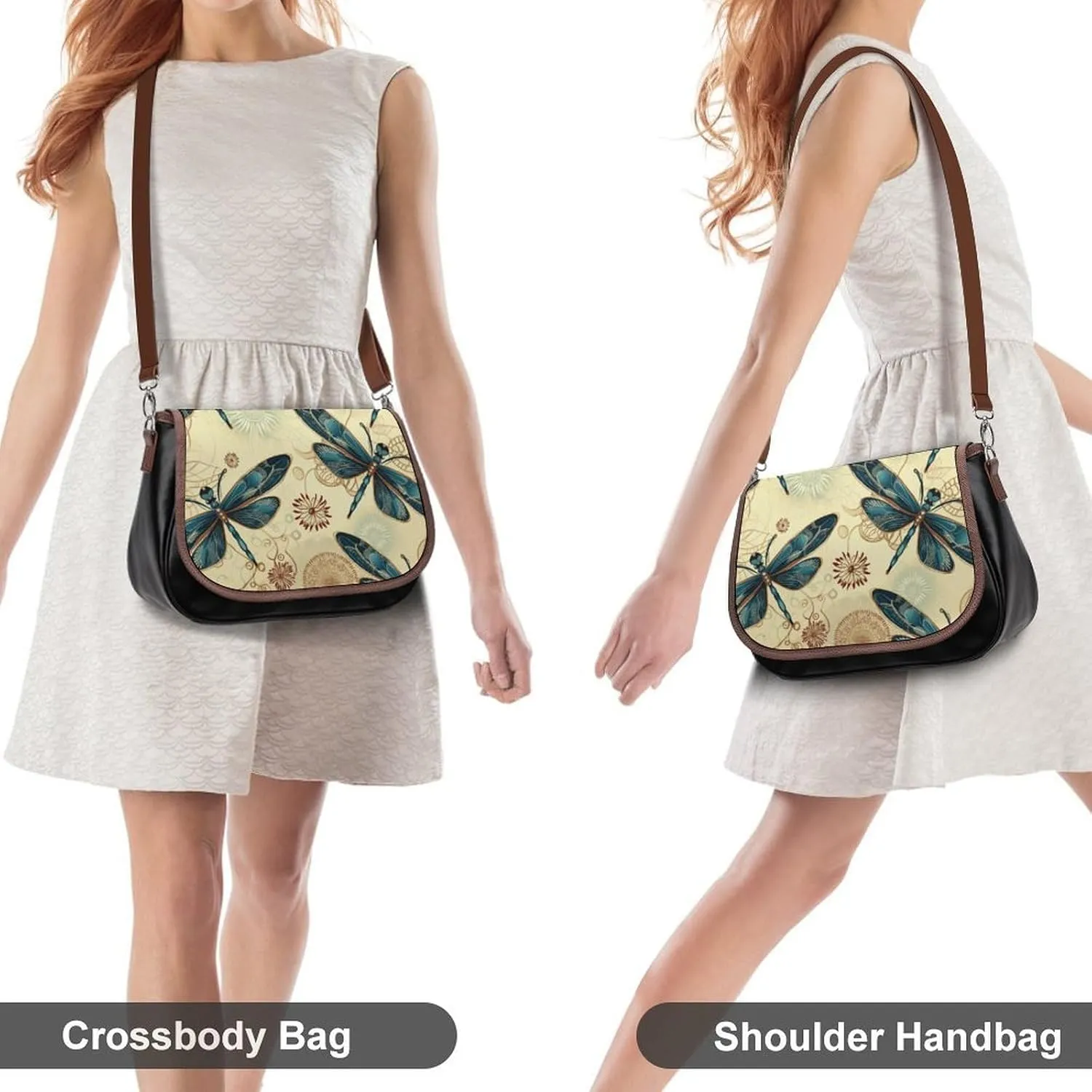 A Dog Crossbody Bags for Women,PU Leather Tote Bag for Women,Shoulder Bag Purse for Work Shopping Travel
