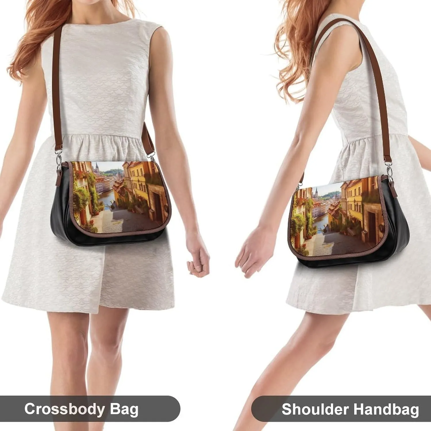 A Drink Crossbody Bags for Women,PU Leather Tote Bag for Women,Shoulder Bag Purse for Work Shopping Travel