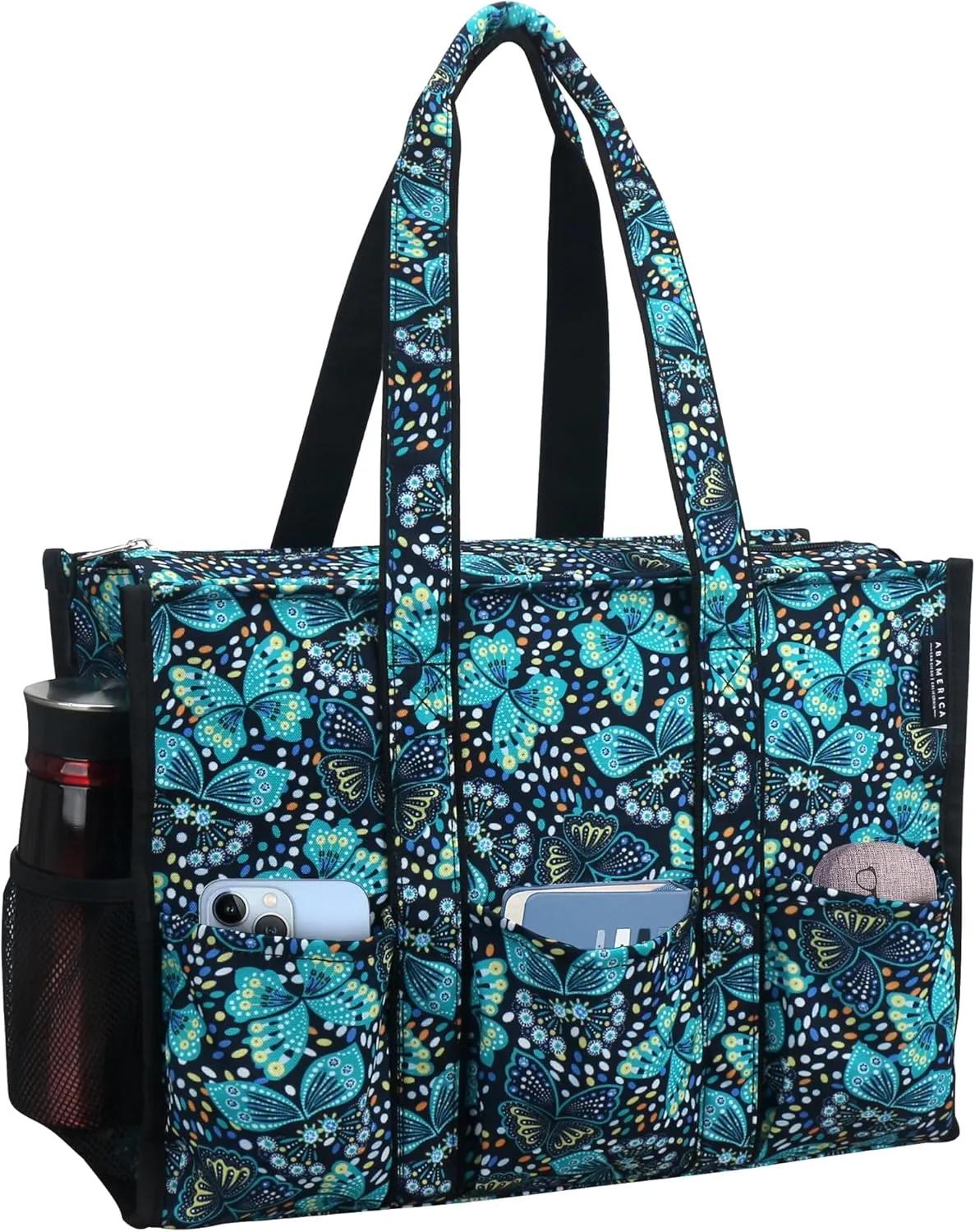 ABAMERICA Nurse Bags for Work: Multiple Pockets, Waterproof, Organizing Zip Top Clinical Bag for Nursing Students