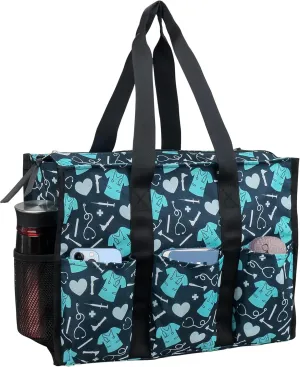 ABAMERICA Nurse Bags for Work: Multiple Pockets, Waterproof, Organizing Zip Top Clinical Bag for Nursing Students