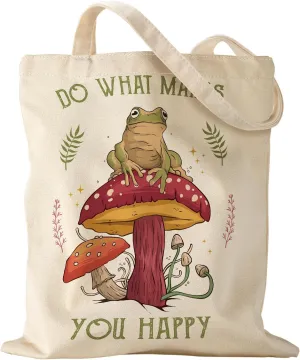 Aesthetic Canvas Tote Bag - Reusable Shoulder Tote Bag for Women Lady Casual Vacation, Shopping, Work, Gym