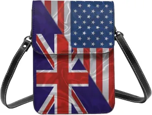 America And Britain British Triangle Flag Small Crossbody Bag Is A Shoulder Bag Designed For Women And Girls Cell Phone Crossbody Wallet Purses With Card Slots Adjustable Strap
