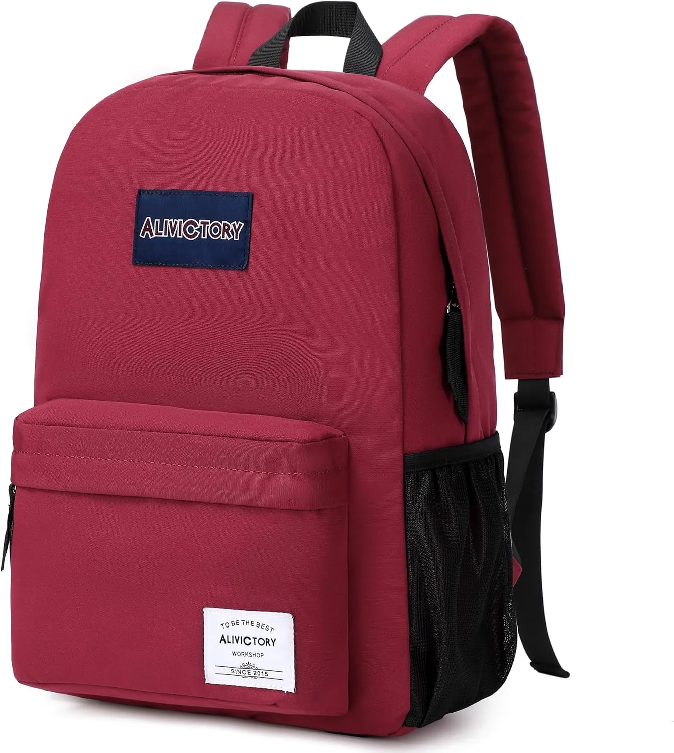 AO ALI VICTORY Backpack for Women Men 17 Inch Laptop Back Pack Large College Bookbag Kids Elementary Middle High School Bag for Girls Boys Teens Students Travel Work Backpacks Casual Daypack Red