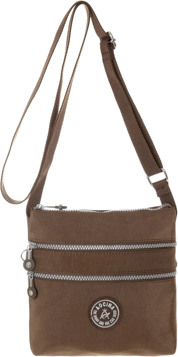 AOCINA Crossbody Purses for Women Lightweight Small Travel Bag Shoulder Purses and Handbags with Multi Zipper Pockets