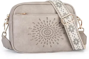 APHISON Quilted Crossbody Bags for Women Trendy,Vegan Leather Small Crossbody Purses Shoulder Handbags with Adjustable Strap