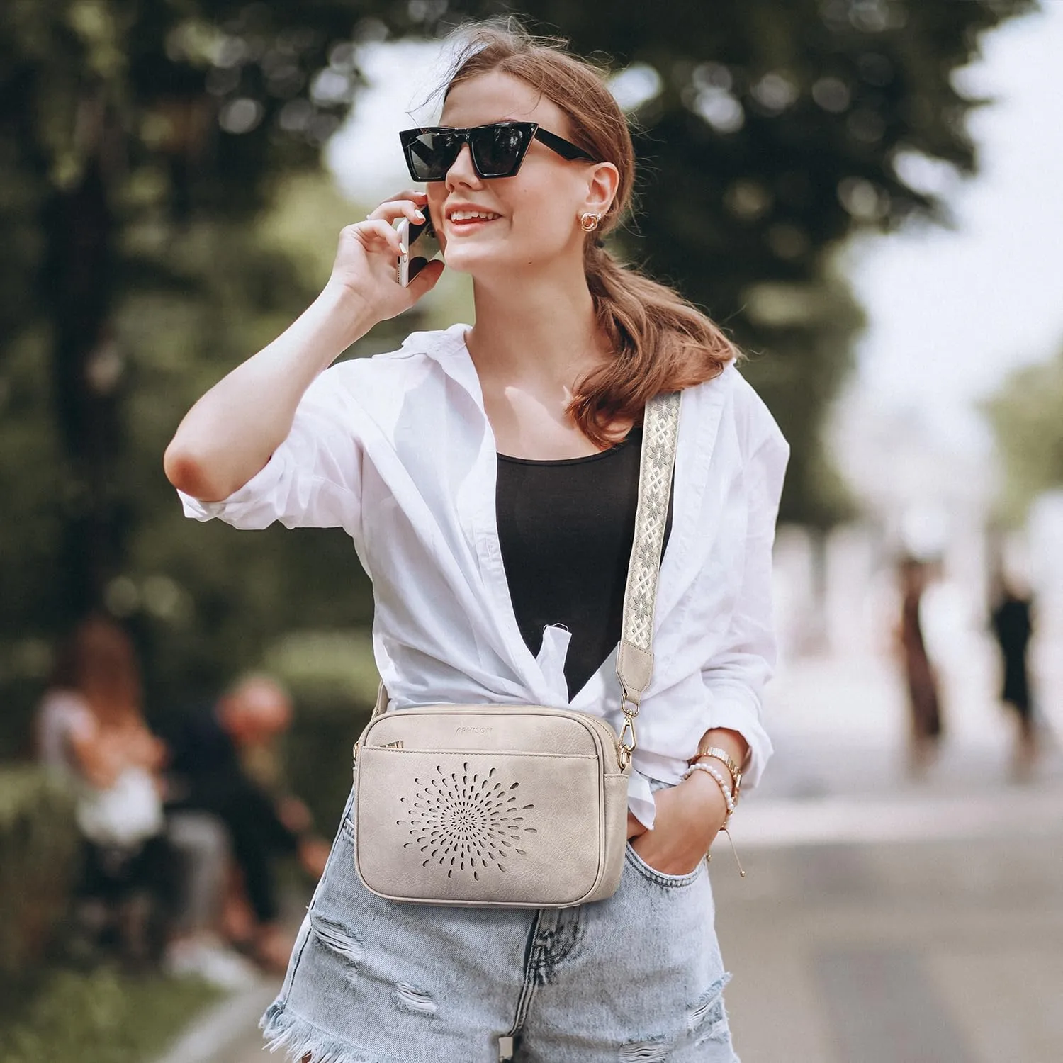 APHISON Quilted Crossbody Bags for Women Trendy,Vegan Leather Small Crossbody Purses Shoulder Handbags with Adjustable Strap