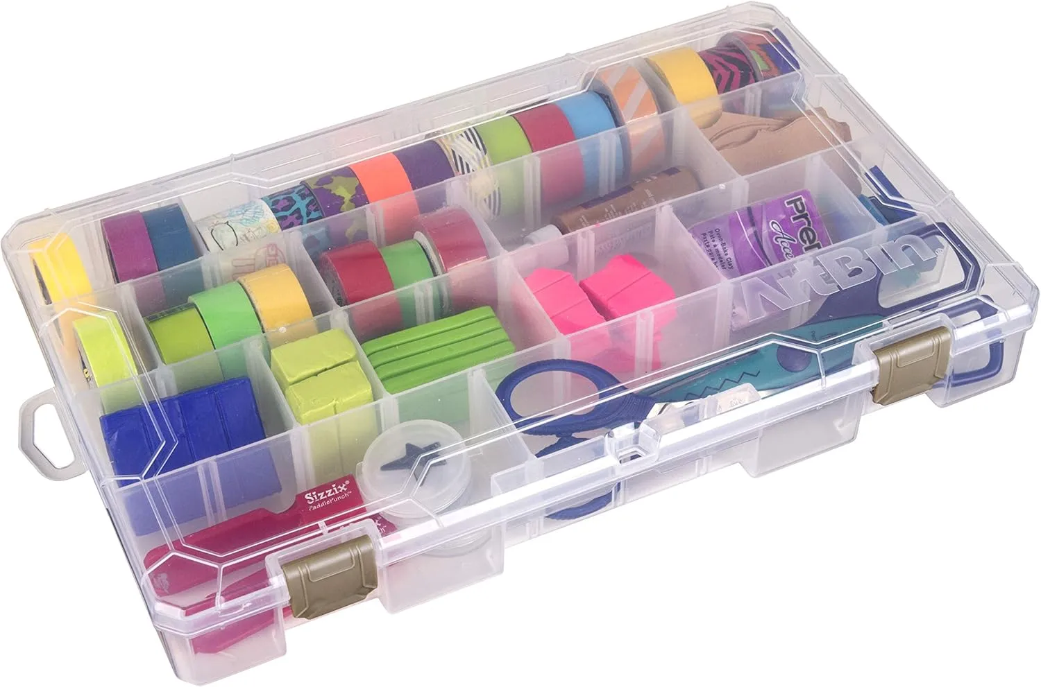 ArtBin Large Solutions Box Clear Art & Craft Organizer with Dividers - Plastic Storage Case for Convenient and Versatile Storage - Ideal for Various Craft Supplies