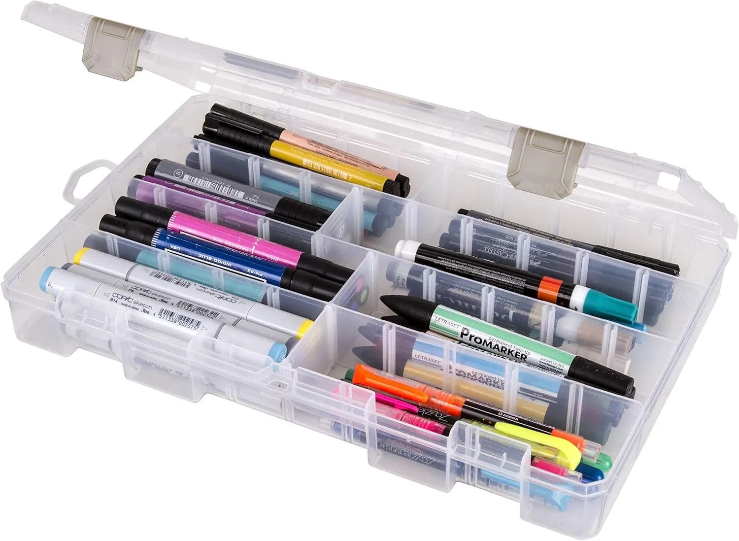 ArtBin Large Solutions Box Clear Art & Craft Organizer with Dividers - Plastic Storage Case for Convenient and Versatile Storage - Ideal for Various Craft Supplies