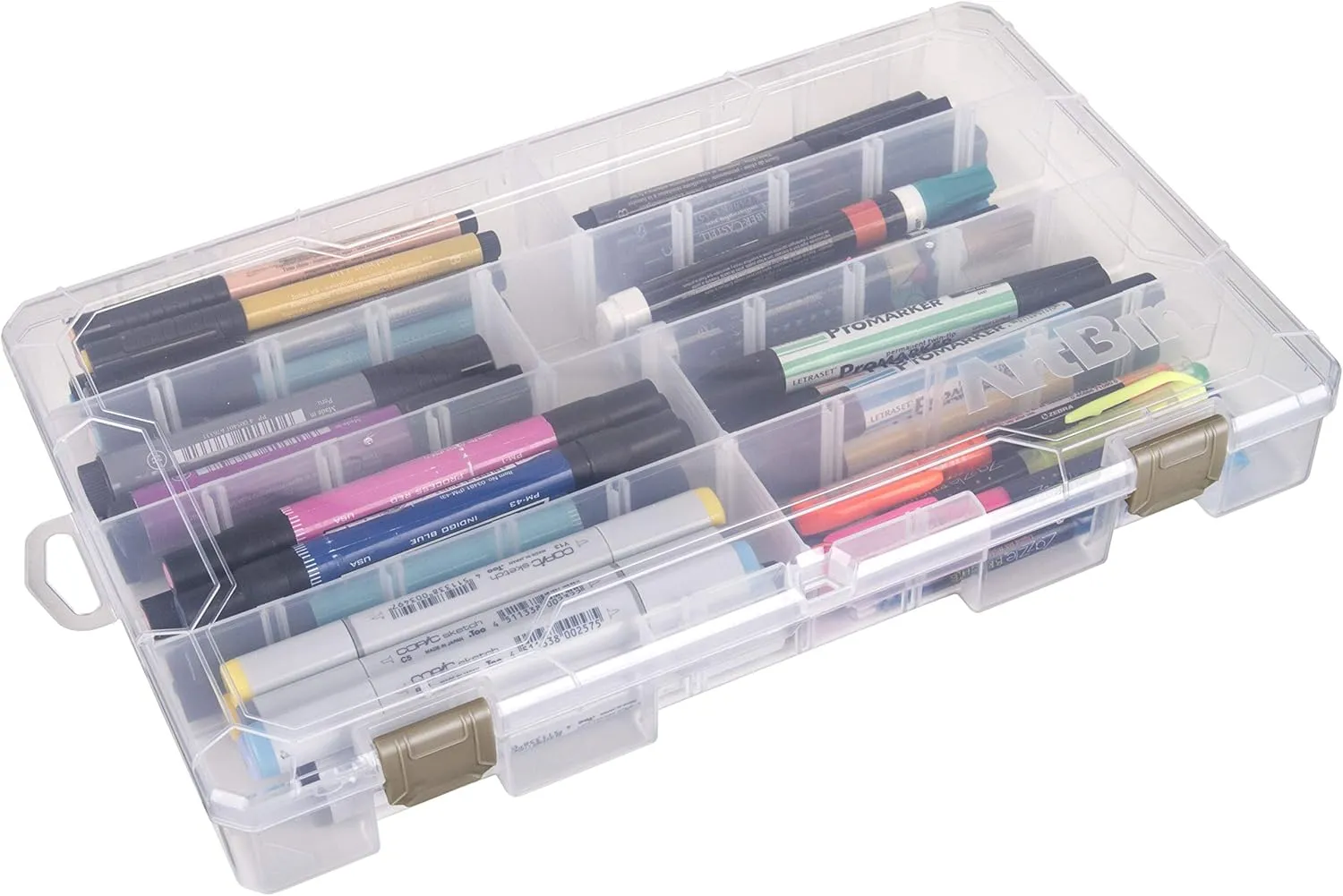 ArtBin Large Solutions Box Clear Art & Craft Organizer with Dividers - Plastic Storage Case for Convenient and Versatile Storage - Ideal for Various Craft Supplies