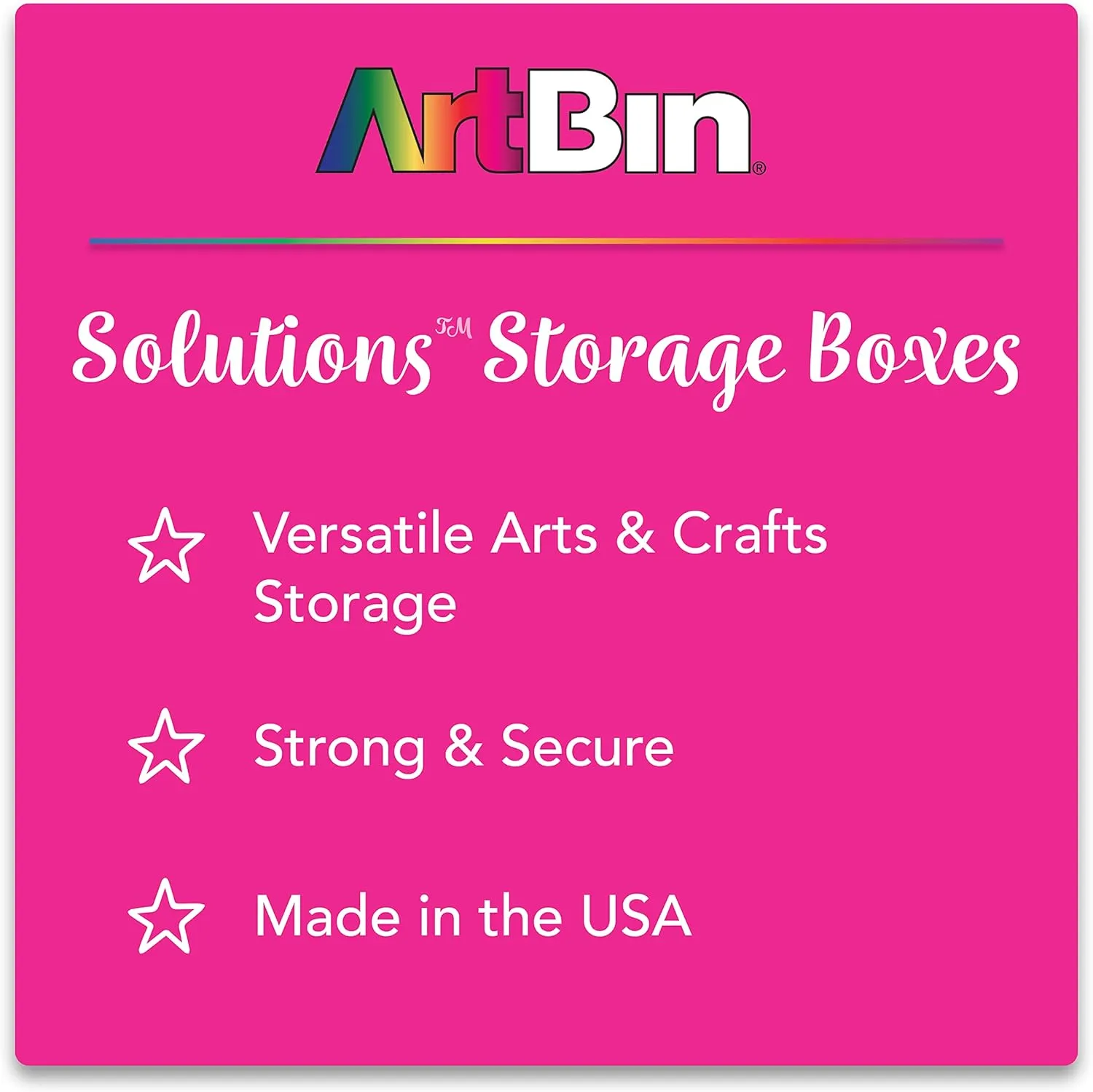ArtBin Large Solutions Box Clear Art & Craft Organizer with Dividers - Plastic Storage Case for Convenient and Versatile Storage - Ideal for Various Craft Supplies