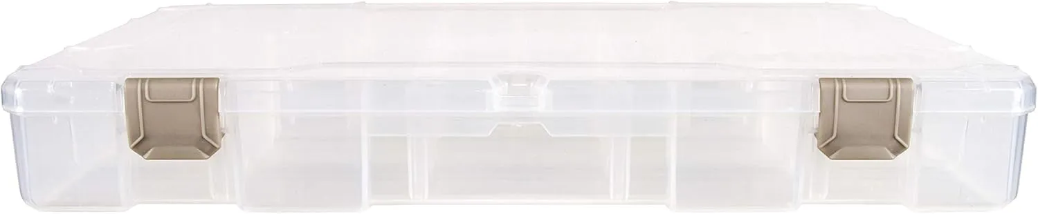 ArtBin Large Solutions Box Clear Art & Craft Organizer with Dividers - Plastic Storage Case for Convenient and Versatile Storage - Ideal for Various Craft Supplies