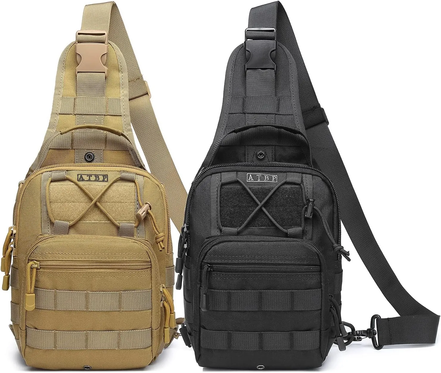 ATBP Small Tactical Sling Backpack Bag Pack for Men Military Shoulder Bag Molle Crossbody Bag for Hiking 6 Liters