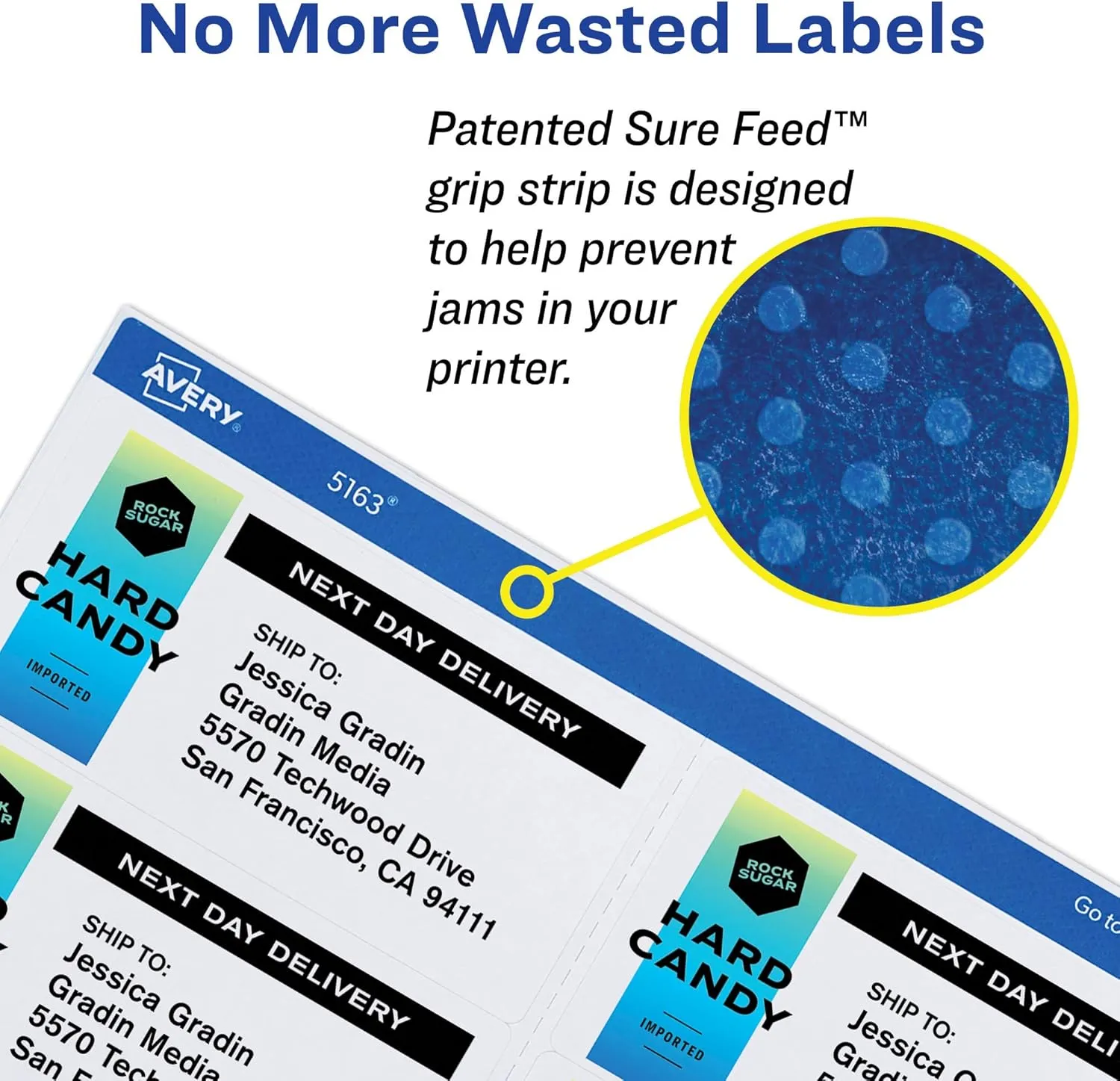 Avery® Durable Easy Peel® ID Labels With Sure Feed® Technology, 6793, Rectangle, 2" x 2-5/8", White, Pack Of 120