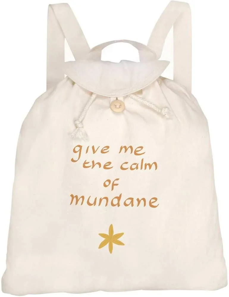 Azeeda 'Give Me The Calm Of Mundane ' Canvas Rucksack/Backpack (RK00039295)