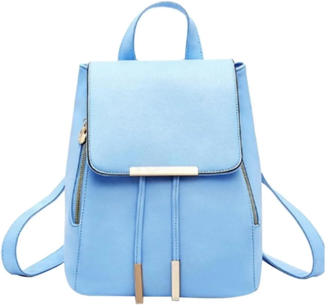 Back To School Backpacks Leisure Flip Backpack Bag PU Leather Shoulder Bag School Travel Backpack Function (A, One Size)