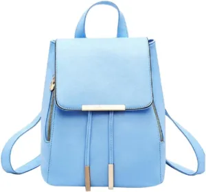 Back To School Backpacks Leisure Flip Backpack Bag PU Leather Shoulder Bag School Travel Backpack Function (A, One Size)