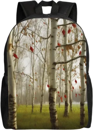 Backpack Casual Daypack for Men Women Birch Trees Laptop Backpack Lightweight Travel Bag Shoulder Bag for Work Hiking