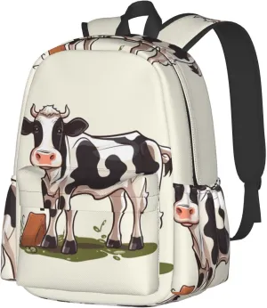 Backpack Casual Daypack for Men Women Dairy cow Laptop Backpack Lightweight Travel Bag Shoulder Bag for Work Hiking