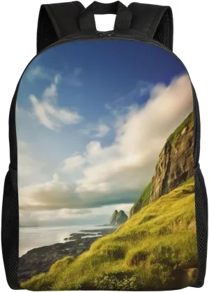 Backpack Casual Daypack for Men Women Nature cliff Sky Laptop Backpack Lightweight Travel Bag Shoulder Bag for Work Hiking