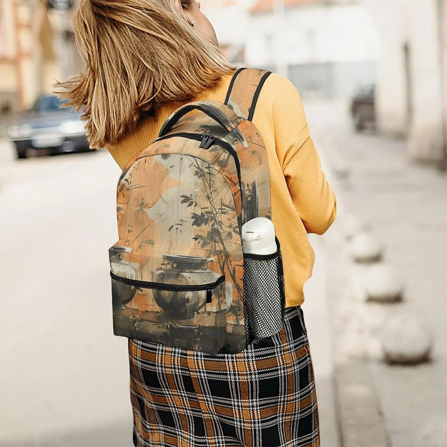 Backpack for Women Men Travel Basin on Fence Daypack Lightweight Laptop Bag Carry On Backpacks for Work