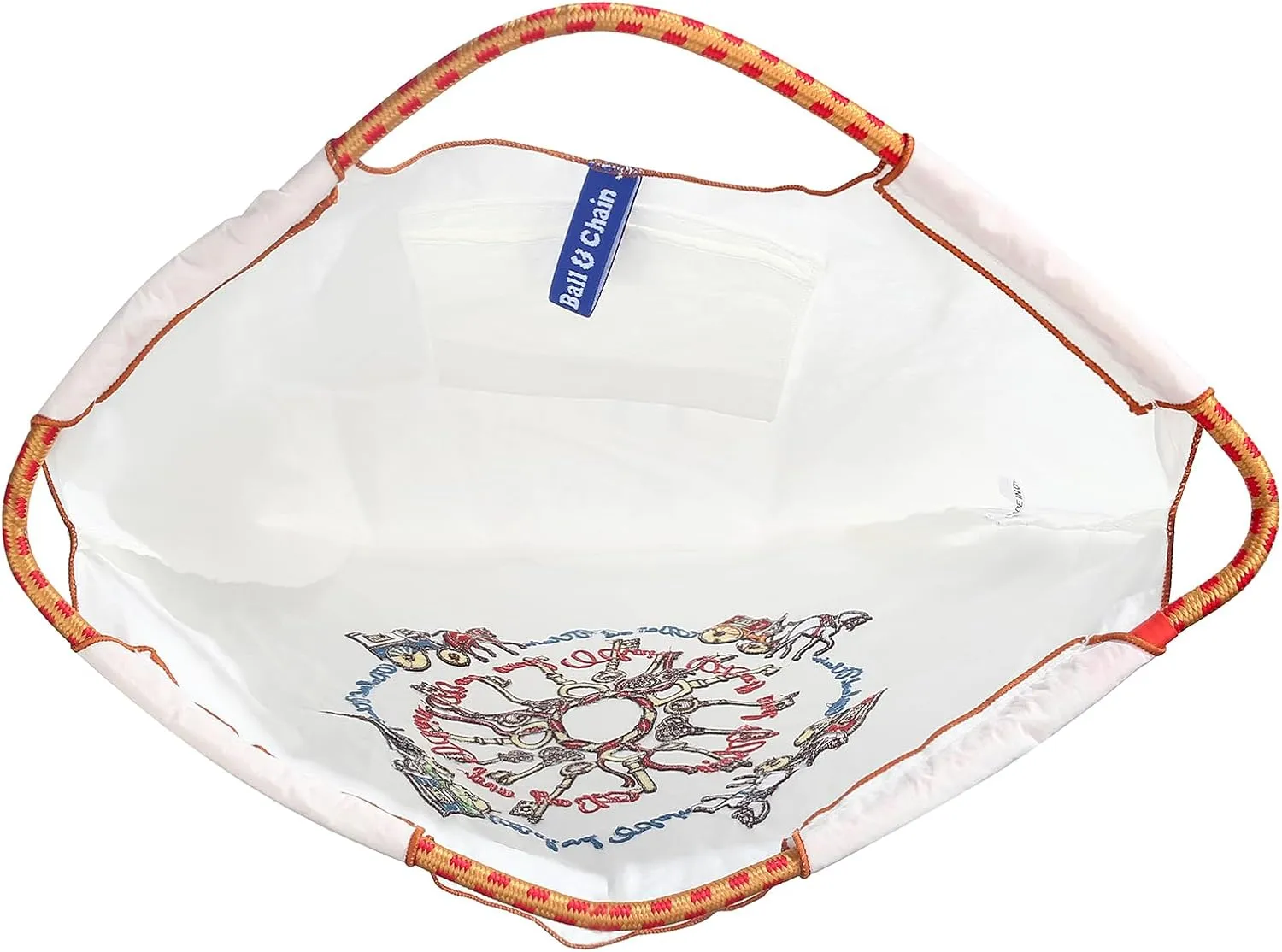 Ball&Chain Carriage Pattern Embroidery Nylon Tote Bag for Women, Travel Shoulder Bag Top Handle HandBags for Work, Travel