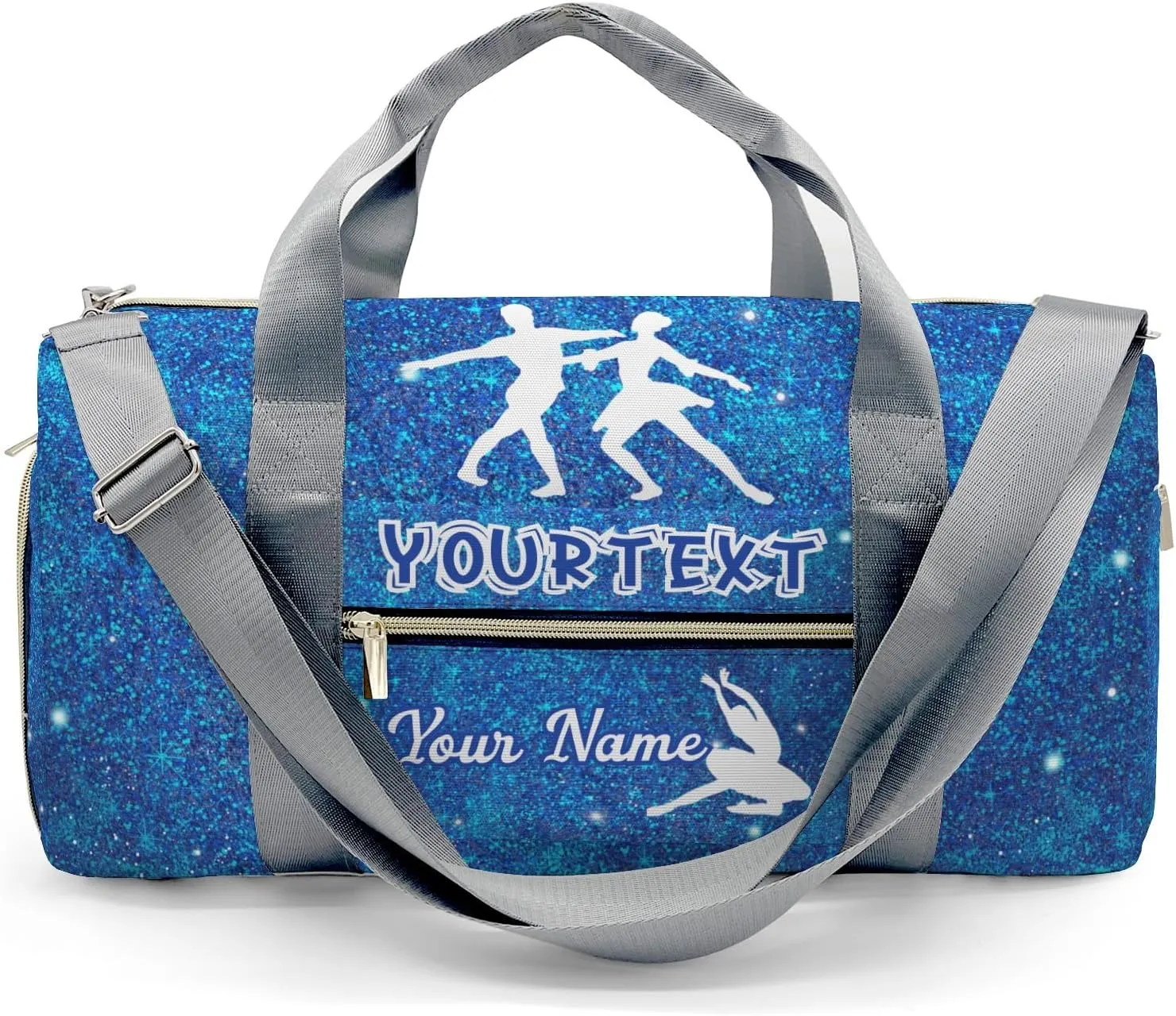 Ballet Dancer Bling Bling Print Waterproof Duffel Bag Gym Dance Sport Perform Training Travel Bag for Boys Girls Teens Women Men