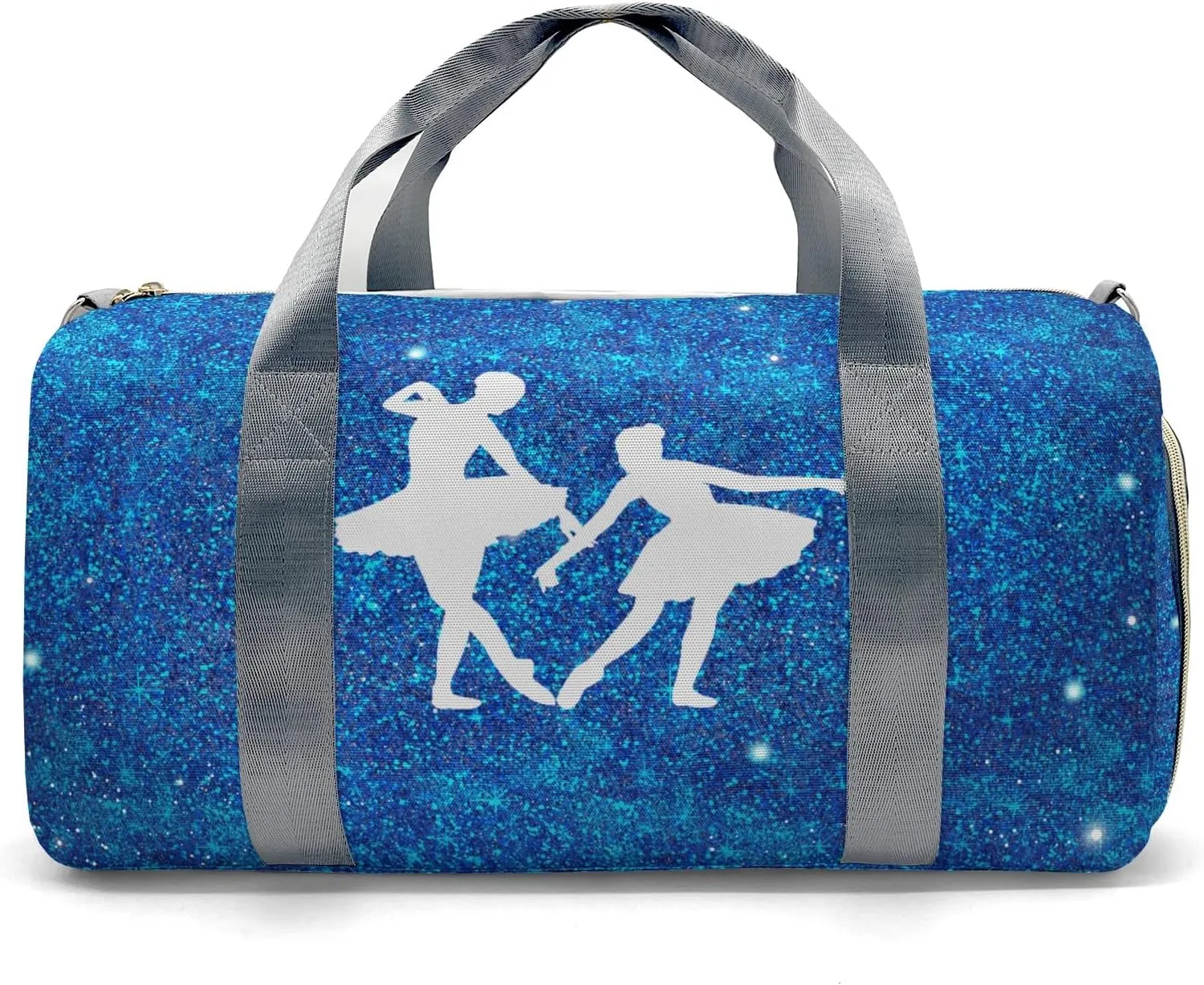 Ballet Dancer Bling Bling Print Waterproof Duffel Bag Gym Dance Sport Perform Training Travel Bag for Boys Girls Teens Women Men