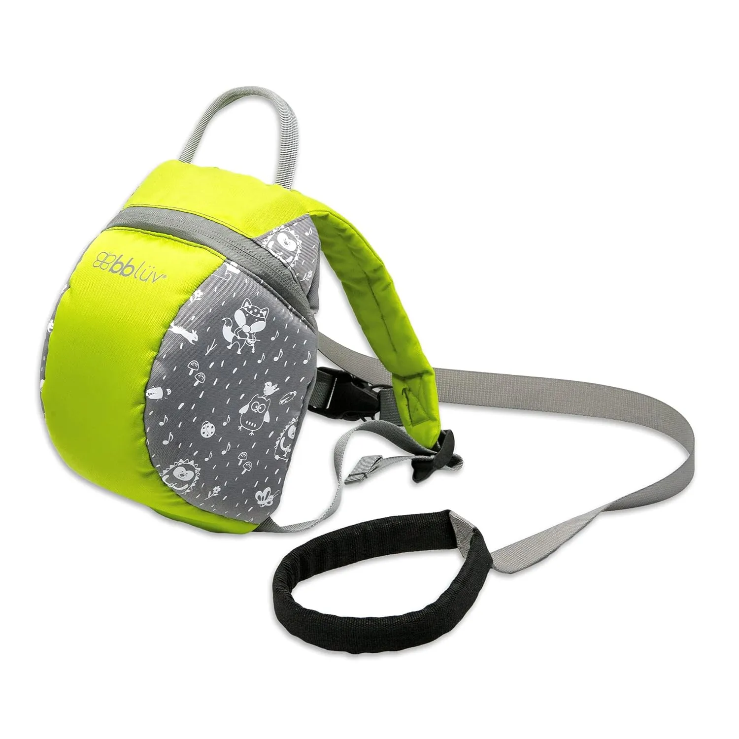 bblüv - Päk - Toddler Backpack with Adjustable Reins, Little Kids Anti-Lost Travel Bag Harness Reins, Lightweight Fits Snacks and Toys, Cute Backpacks with Safety Leash for Baby (Lime)
