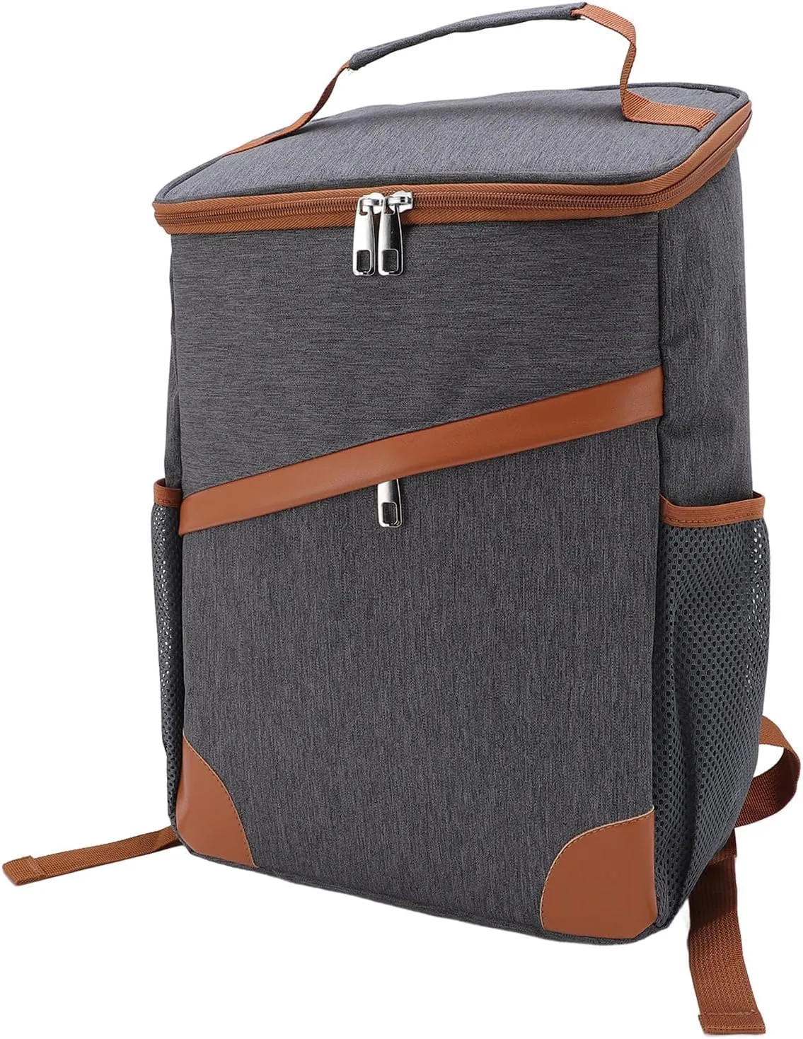 Beach Camping Picnic Thermal Backpack Cooling Bag,Aluminum Foil Insulated Backpack Cooler for Men Women Work, Picnics, Hiking, Camping (44 X 30 X 15cm) (Dark Gray)