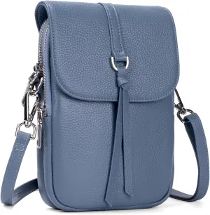befen Genuine Leather Small Crossbody Bags for Women, Multi Pocket Cell Phone Crossbody Purse with RFID Blocking Card Slots