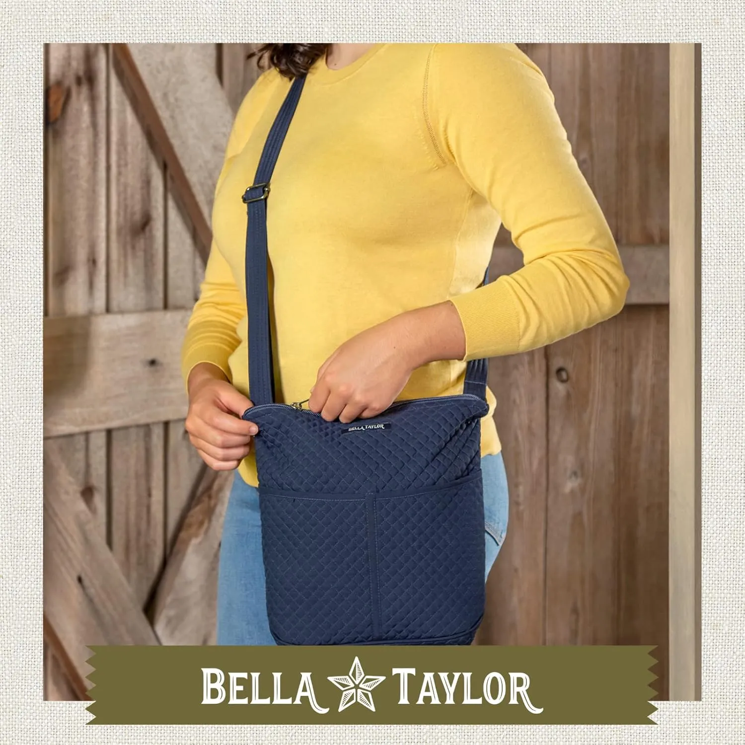 Bella Taylor Hipster Crossbody Purse for Women | Medium Size Shoulder Bag with Adjustable Strap