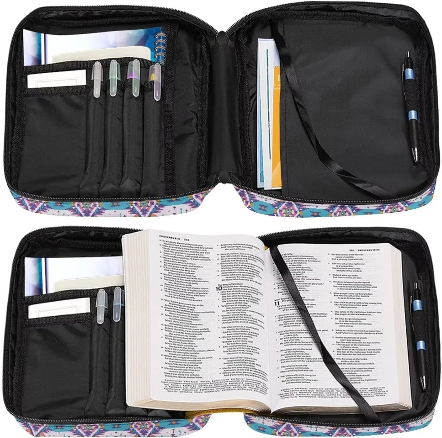 Bible Cover Case for Women Girls Bible Book Carrying Case Scripture Church Bag Bible Protective Bag
