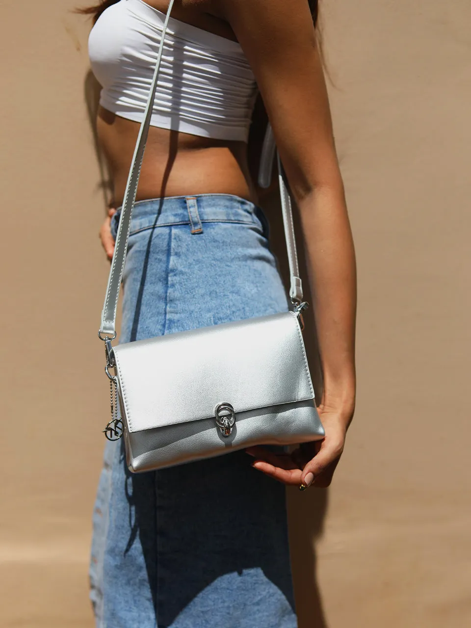 Biella Silver Sling Bag