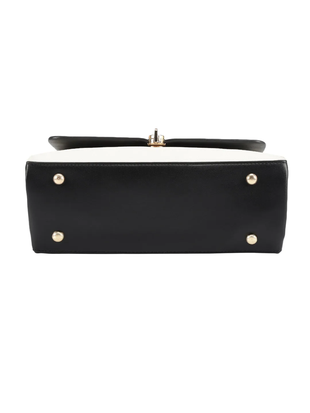 Biluxe Black And White Satchel Bag