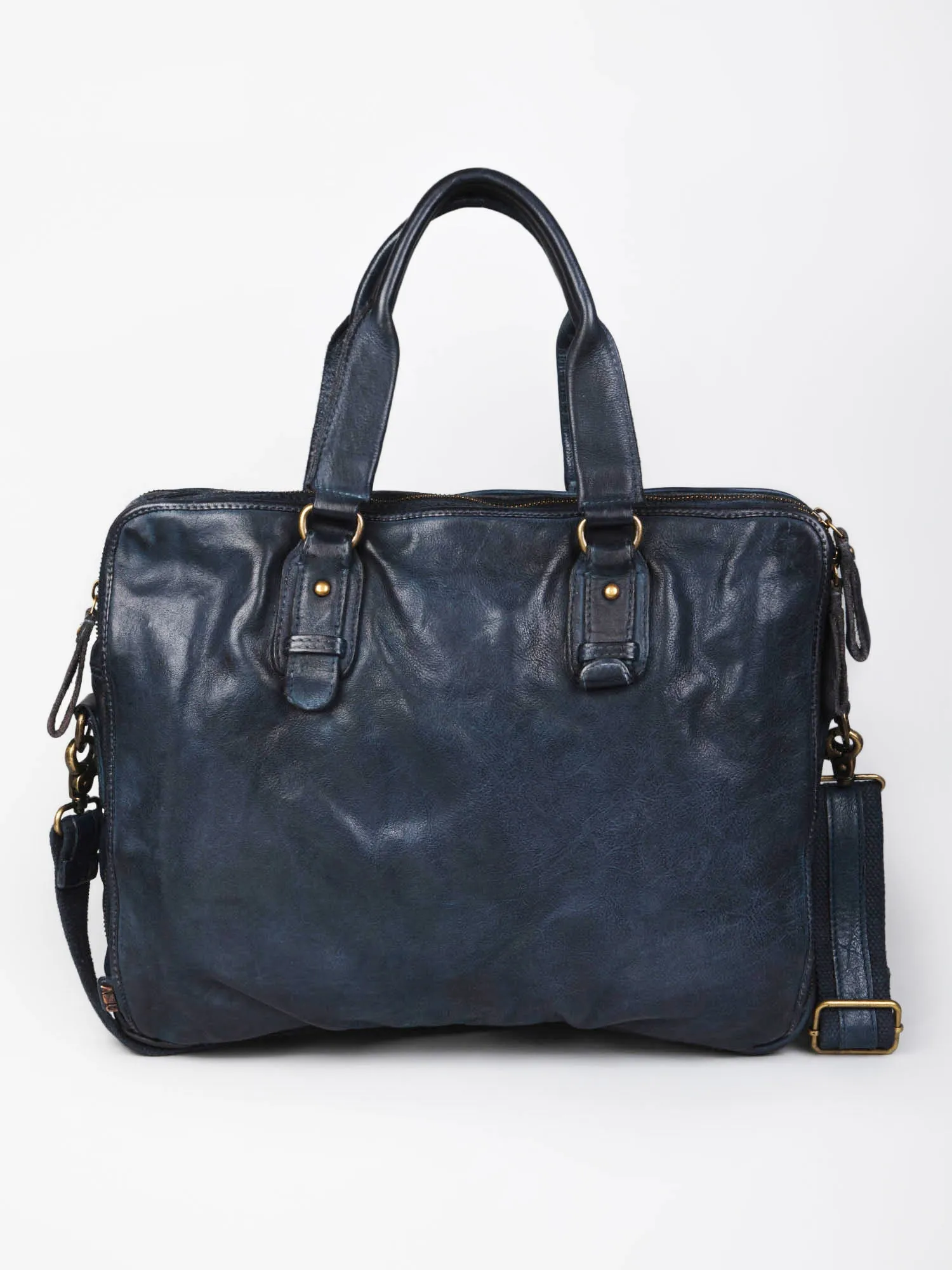Black Leather Plain Design Laptop Bag by art n vintage