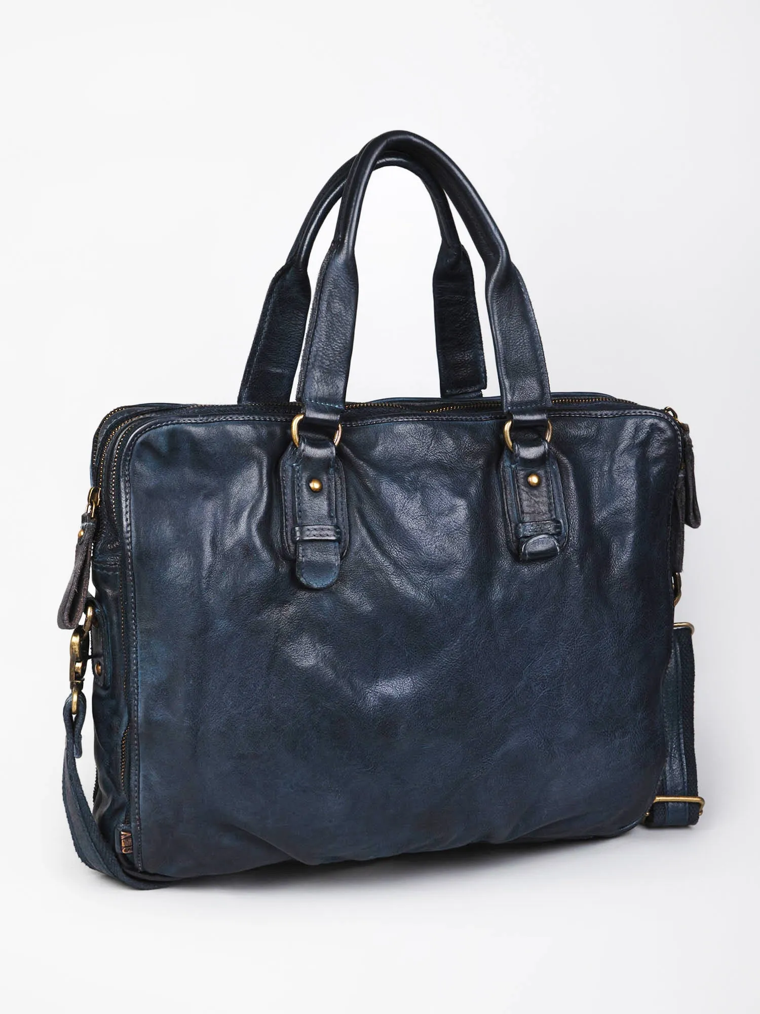 Black Leather Plain Design Laptop Bag by art n vintage