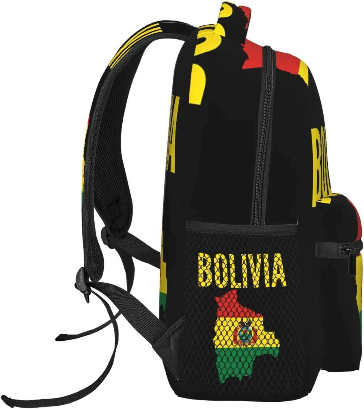 Bolivian Boliva Pride Map Flag Backpack Casual Laptop Backpack Double Shoulder Bag Lightweight Backpack For Women Men Travel