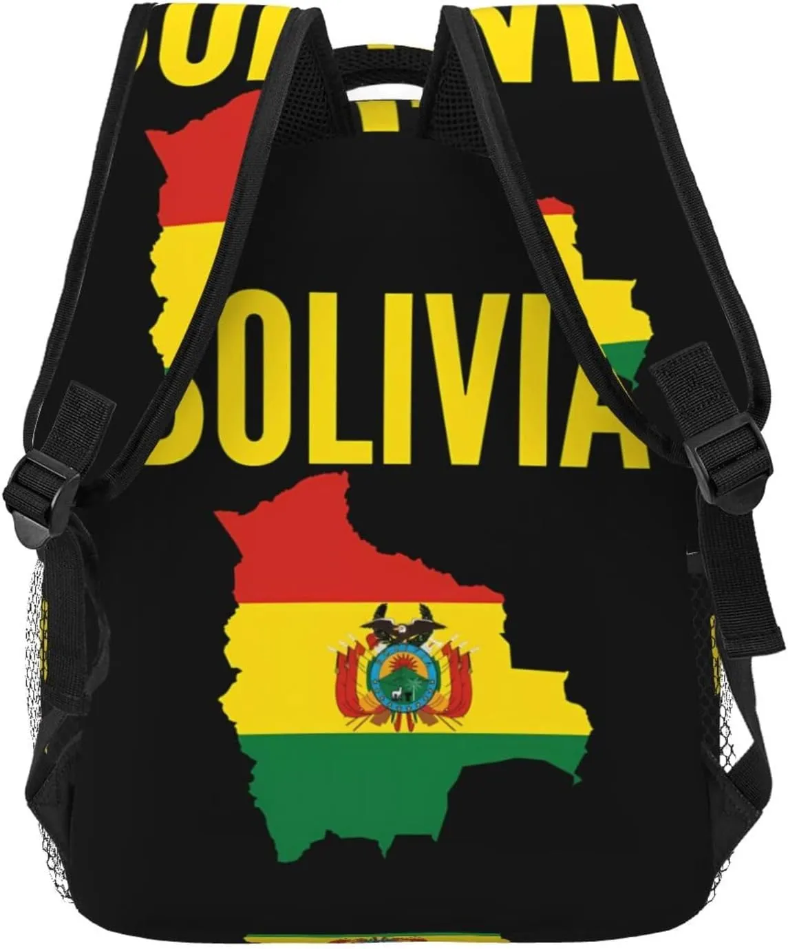 Bolivian Boliva Pride Map Flag Backpack Casual Laptop Backpack Double Shoulder Bag Lightweight Backpack For Women Men Travel