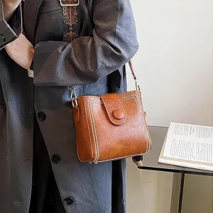 Bootara Bucket Bag, Dragentle Vintage Fashion Bag, With Adjustable Wider Shoulder Leather Crossbody Purses, for Women