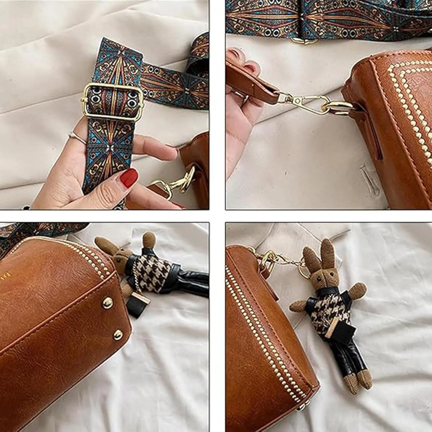 Bootara Bucket Bag, Dragentle Vintage Fashion Bag, With Adjustable Wider Shoulder Leather Crossbody Purses, for Women