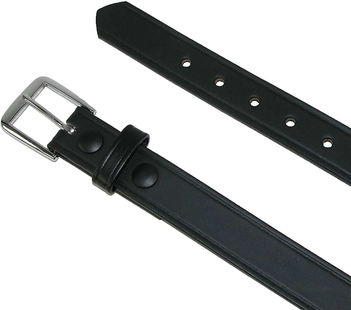 Boston Leather Men's 1.25" 10-12 oz Bridal Leather Work Belt