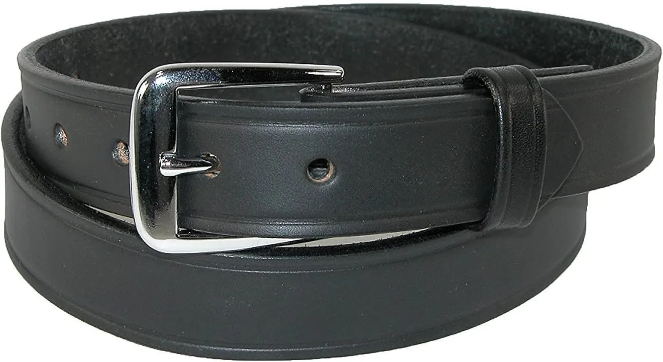 Boston Leather Men's 1.25" 10-12 oz Bridal Leather Work Belt